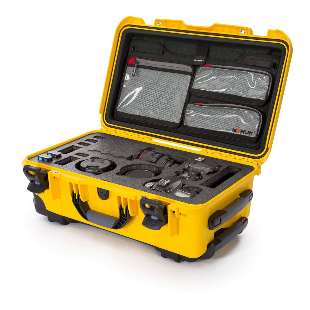 Yellow DSLR Camera Case with Lid Organizer F561981