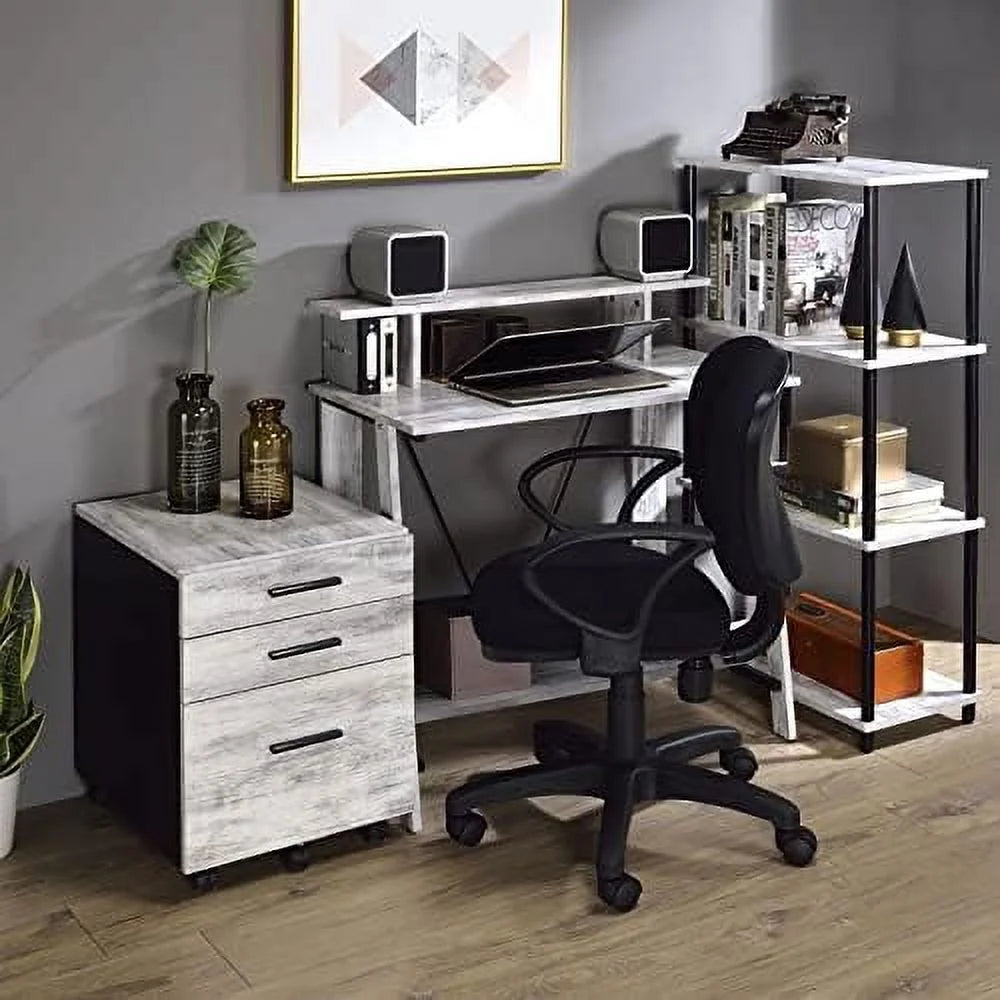 32'' Small Corner Computer Desk with Shelves U442132