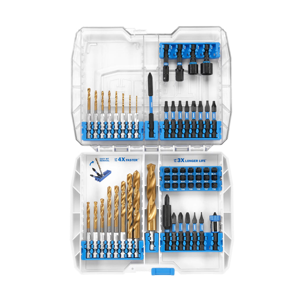 60-Piece Impact Drill & Drive Bit Set with Modular Case V44087