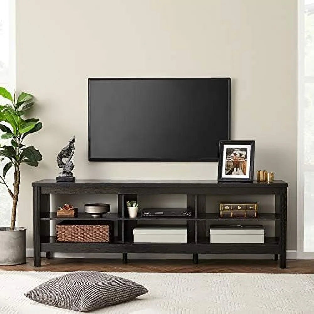 Brown Farmhouse TV Stand with 6 Cubby I73915