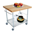 2 Tier Gourmet Cart with Maple Butcher Block Top I16209