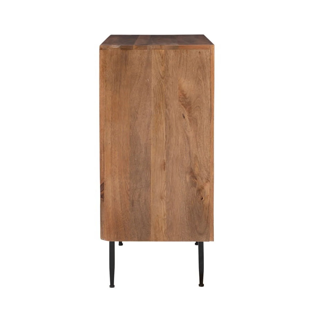Brown Wood Cabinet with 2 Shelves K91945