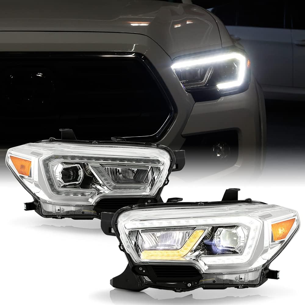 Chrome LED Projector Headlights B2317