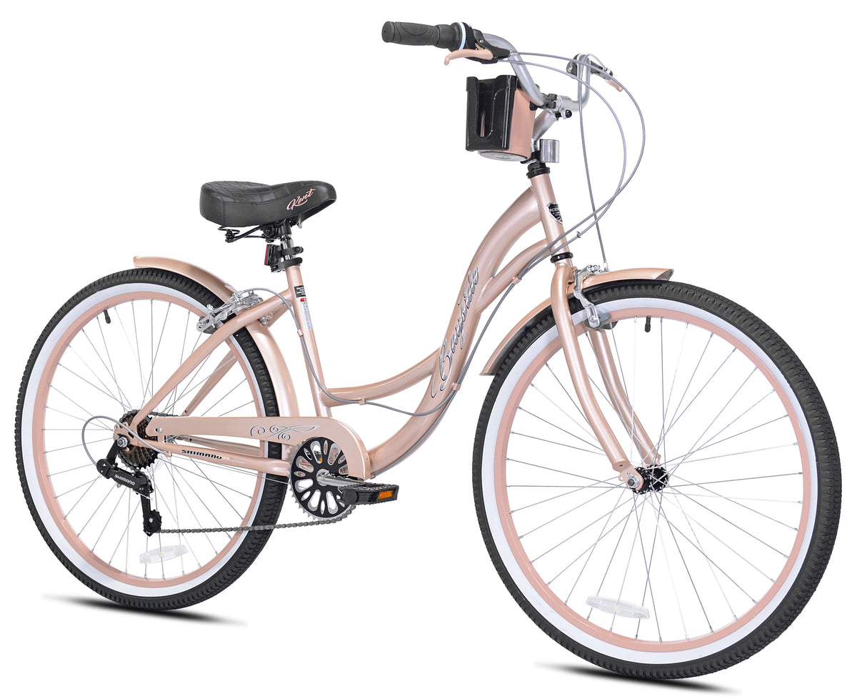 26 In. Rose Gold Women's Cruiser Bike A1355
