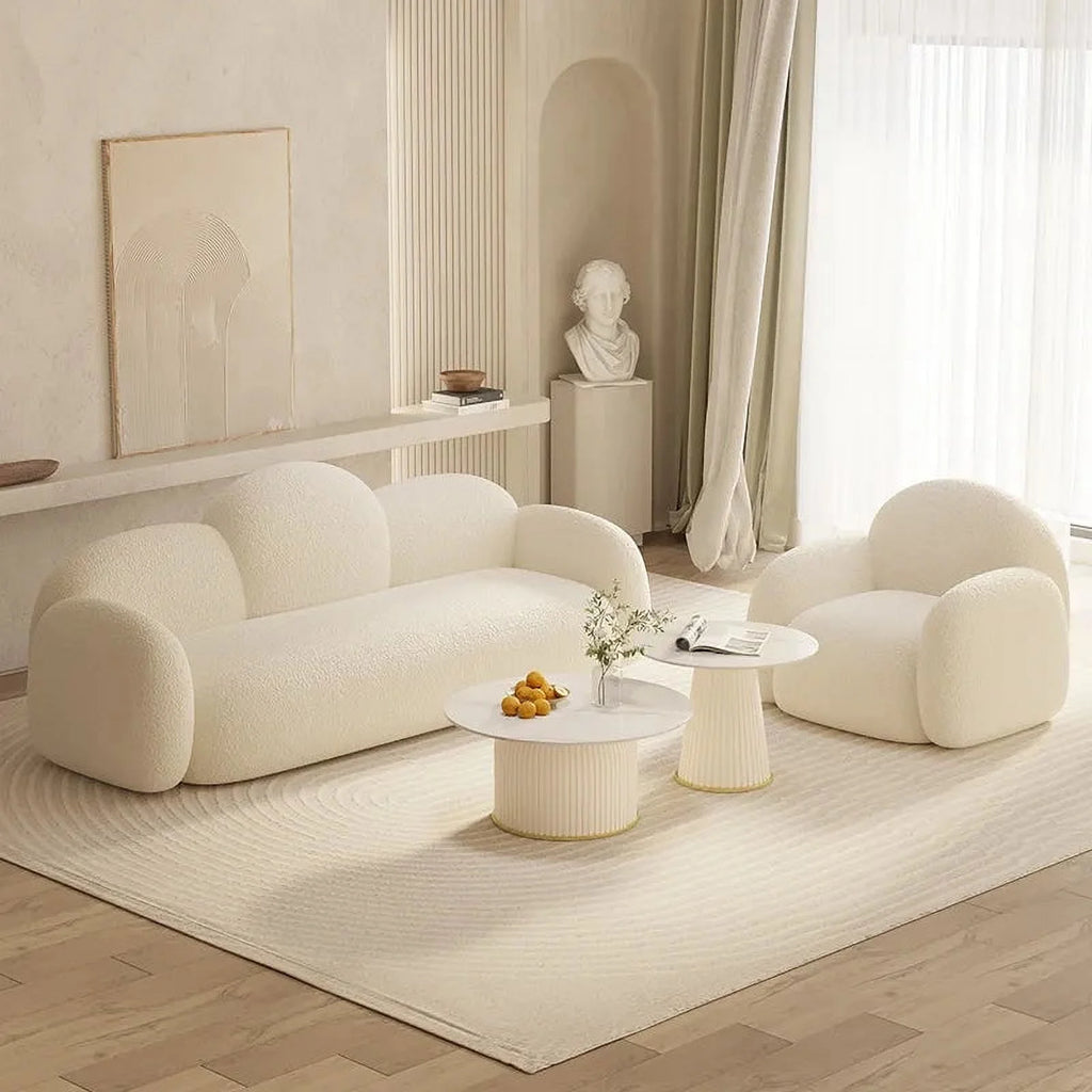 White Velvet Sofa P554668