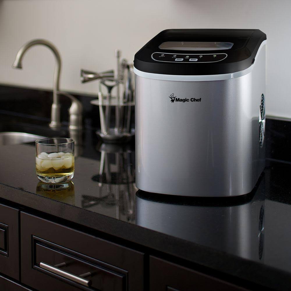 27 lb. Portable Countertop Ice Maker in Stainless Steel K932