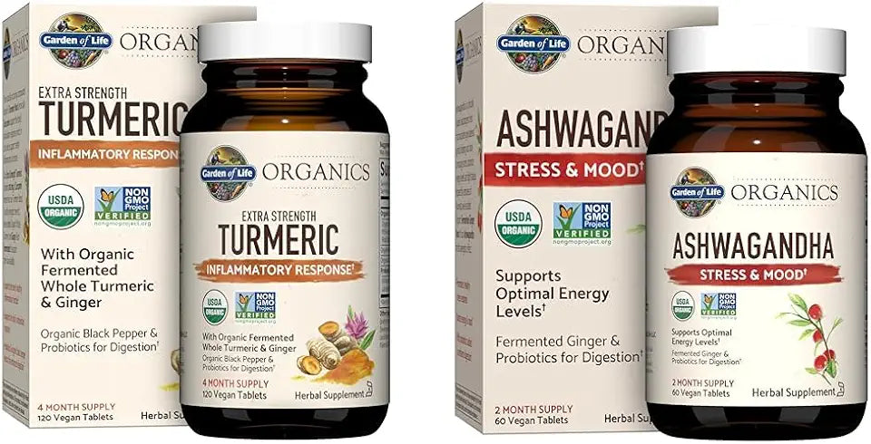 120 Tablets Turmeric with 60 Ashwagandha Tablets G361