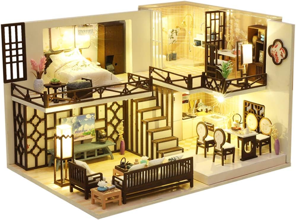 DIY Dollhouse Kit with Furniture, 1:24 Scale J63077