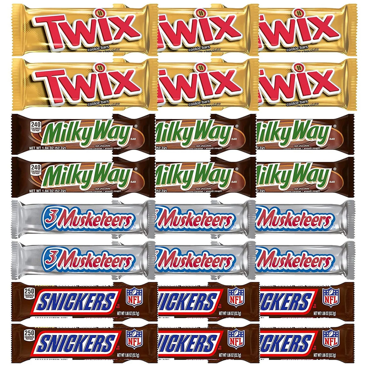 Milk Chocolate Candy Bars Variety Pack 24 Bars K735