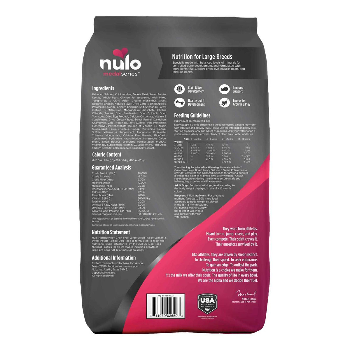 Salmon Large Breed Puppy Dry Dog Food L142