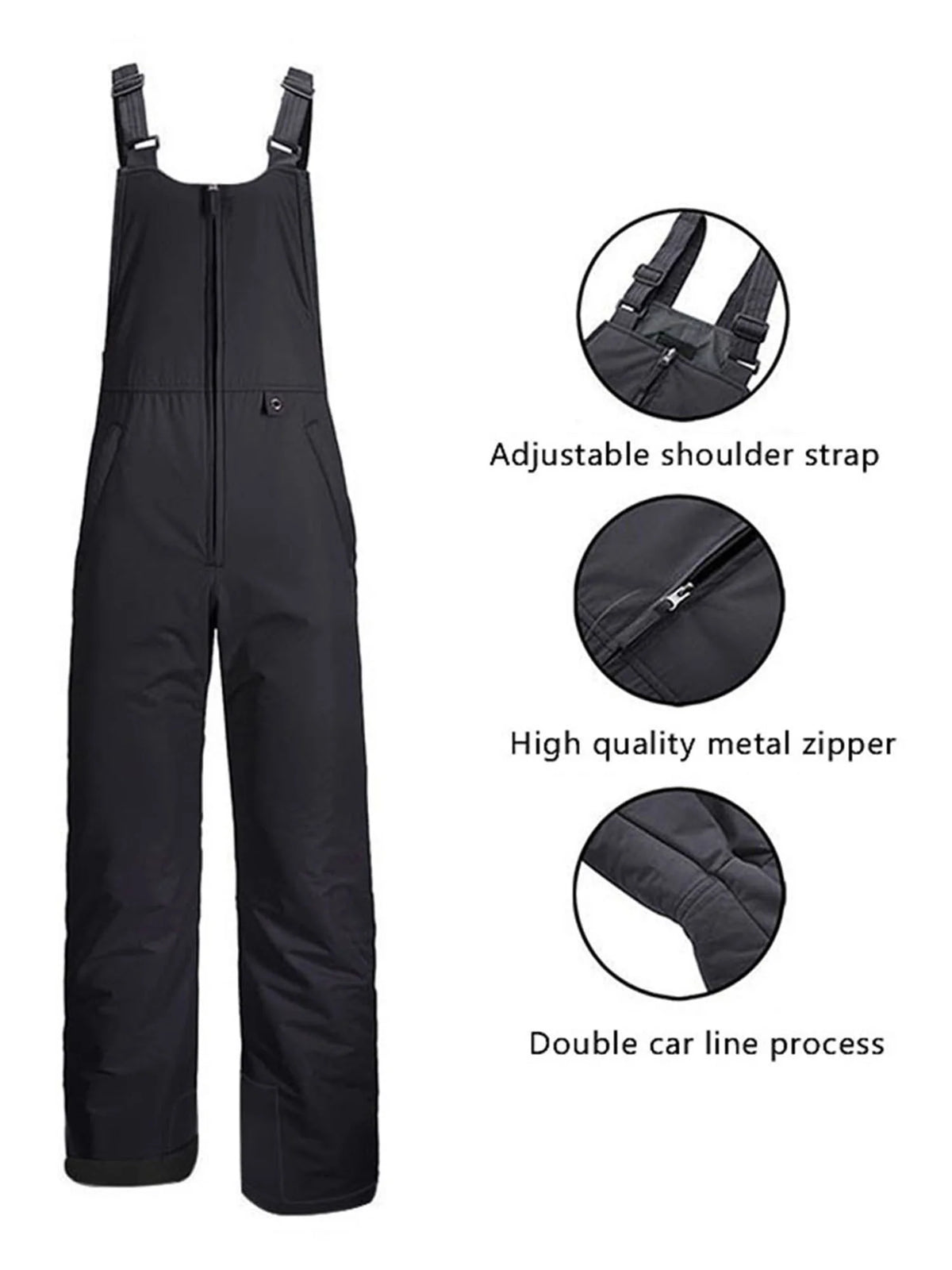 Waterproof Insulated Ski Bibs Overalls with Pockets Z65426